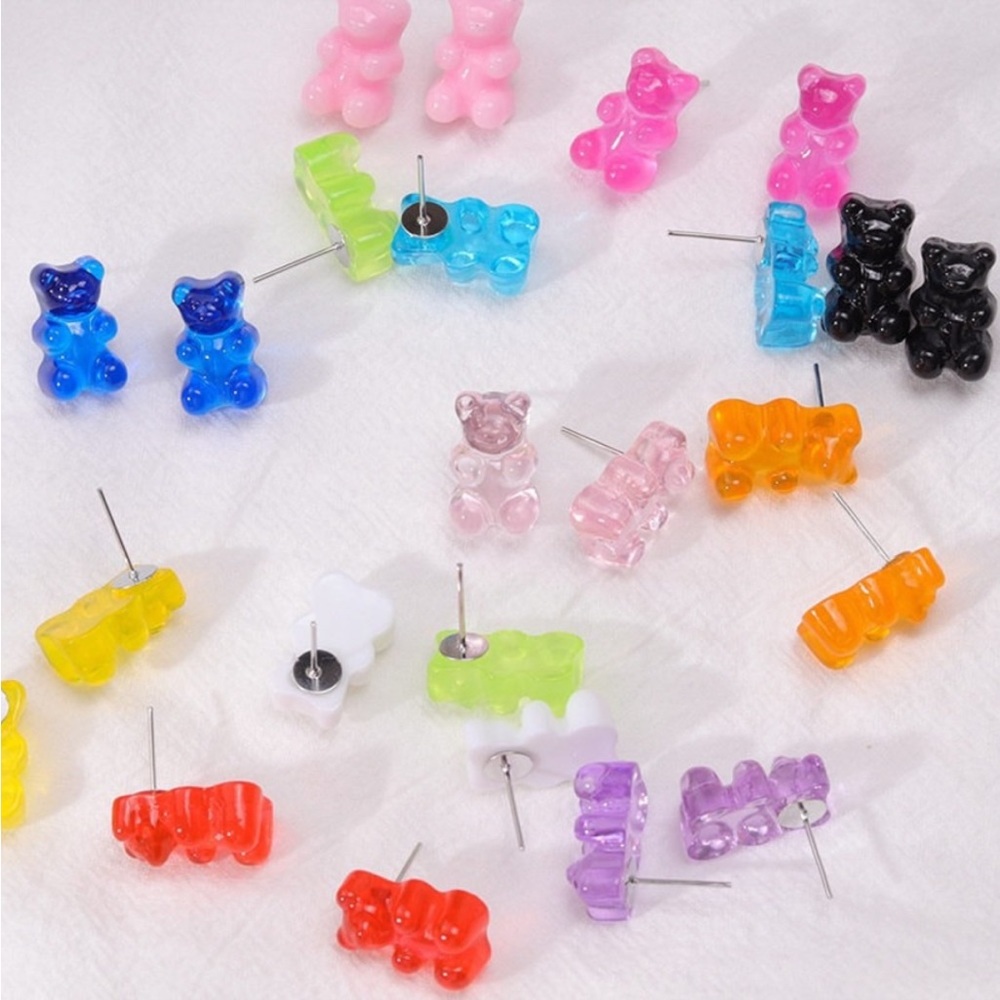 Gummy bear stud earrings
